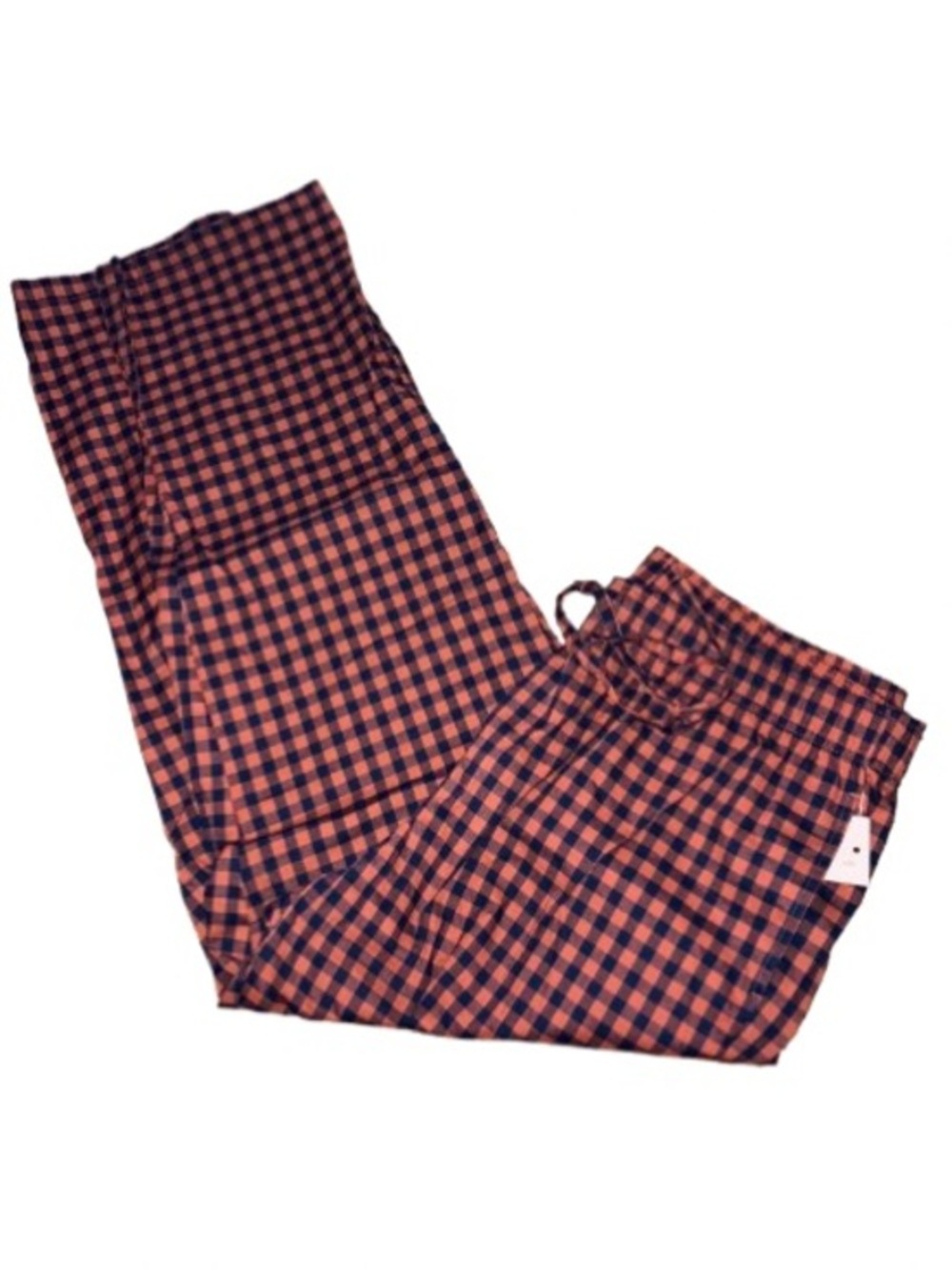 Sonoma Burnt Orange and Navy Check Jogger Lounge Pants NWT size L